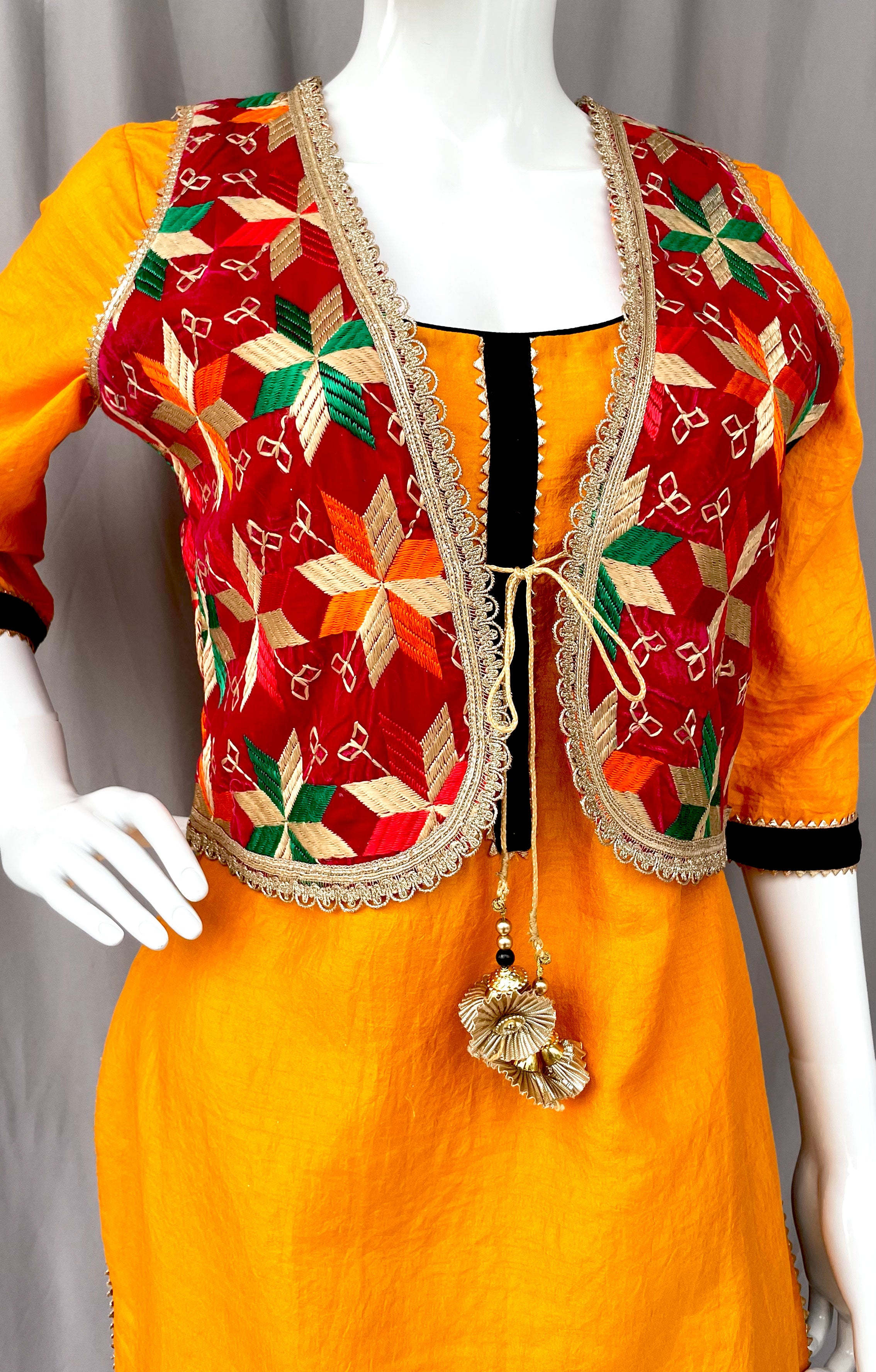 Silk & Gold Boutique - Phulkari long jacket | Facebook